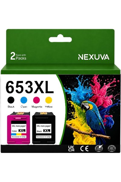 Generic خرطوشة حبر 653XL 653 عالية الإنتاجية بديلة لـ HP 653XL 653 XL متوافقة...