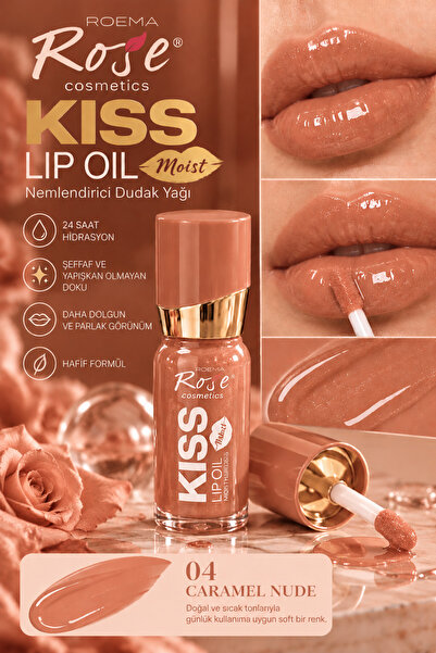 Genel Markalar ROEMA Rose Cosmetics KISS Lip Oil Moist Nemlendirici Dudak Yağ...