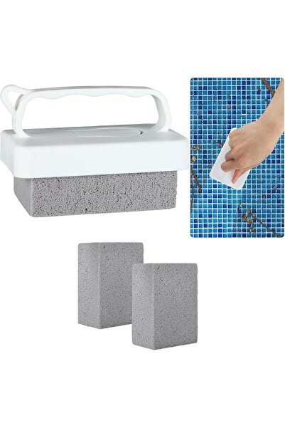 Yelajoy 3Pcs Professional Hand-Held Pool Pumice Stone with Handle - Heavy Dut...