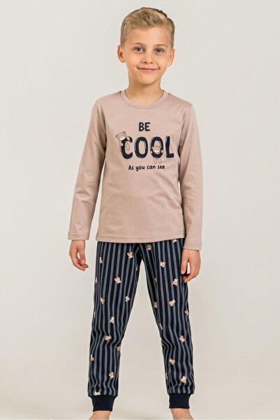 OBJE Boy's Sand Color Pajama Bottoms
