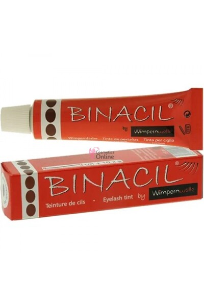 Binacil Vopsea pentru gene si sprancene Maro castaniu, 15 ml, art 50486