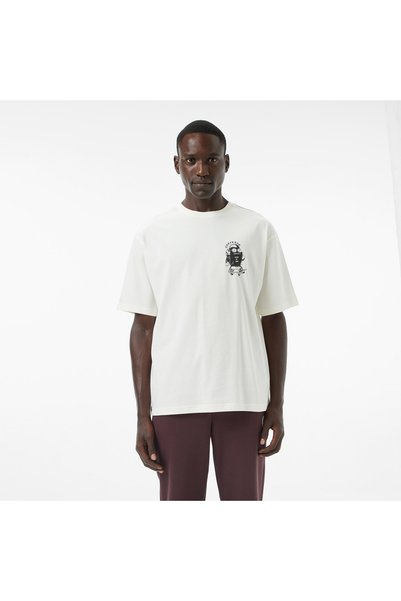 Converse Men's Printed Oversize White T-Shirt