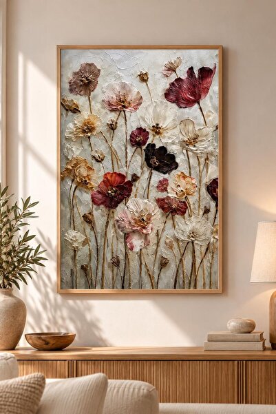Tuba Decor Εικόνα με ξύλινο πλαίσιο ενός τεμαχίου με αποξηραμένα λουλούδια