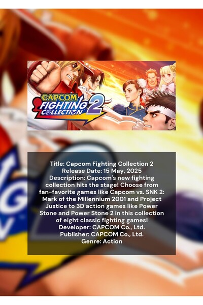 OEM Capcom Fighting Collection 2 Αφίσα Ινφορματικού Γραφήματος, Βιντεοπαιχνίδ...