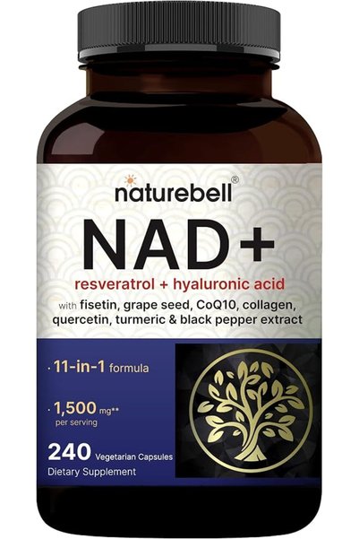 Naturebell NAD+ 1,500 ملغ لكل حصة، 240 كبسولة نباتية |   مجمع 11 في 1 مع ريسف...