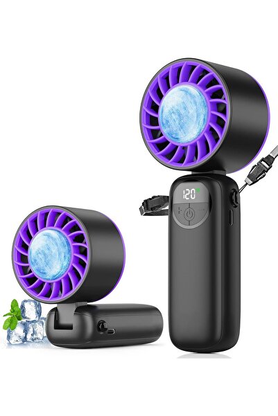 Generic Portable Handheld Fan with Cooling Plate for Travel Essentials