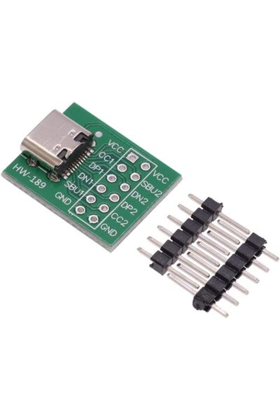 Generic 10 قطع موصل USB من النوع C إلى لوحة اختبار PCB DIP، محول رأس دبوس أنث...