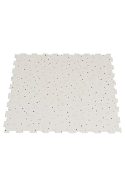 Moni Toys EVA Puzzle Mat with Stars, 9 Pieces, 86x86 cm, Delicate Neutral Des...