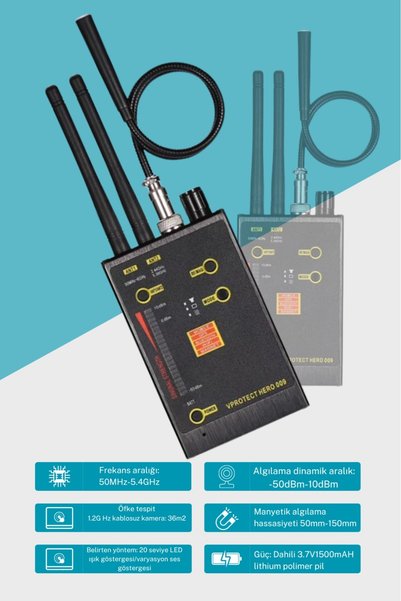 Viontra Tech Hero 009 GPS Altı Alarm Dedektör