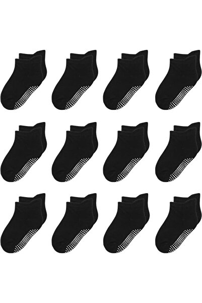 Generic 12 زوج من جوارب الأطفال غير القابلة للانزلاق مع قبضات مانعة للانزلاق ...