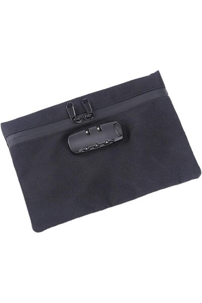Generic Document Bag with Lock, Waterproof Money Bag with Zipper Closure, 9.4...