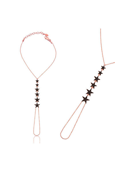 BlackCraft Silver Rose Star Şahmeran Bracelet