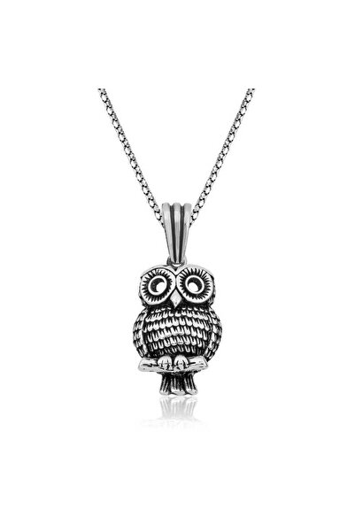 BlackCraft ​ Silver Owl Necklace