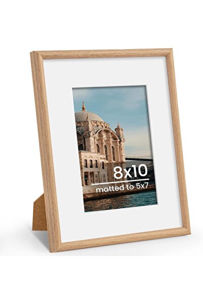 Generic إطار صورة 8x10، عرض صور 5x7 مع مات أو 8x10 بدون مات، عرض على الحائط أ...