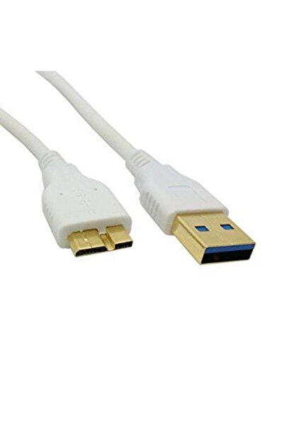 AK-300116-018-RO 1.8 Mt Usb 3.0 To Usb Micro B Erkek-erkek Beyaz Usb Kablo