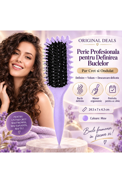 ORIGINAL DEALS Επαγγελματική βούρτσα μαλλιών για την ενίσχυση των μπούκλων, 2...