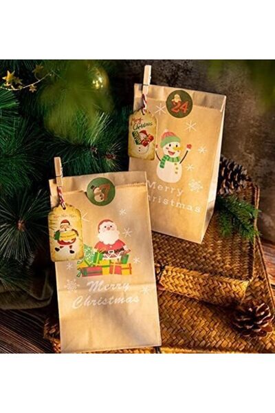 Generic Brain Giggles Christmas Gift Tags with String - Set of 50 Christmas Gift Cards Tags for Christmas Gi