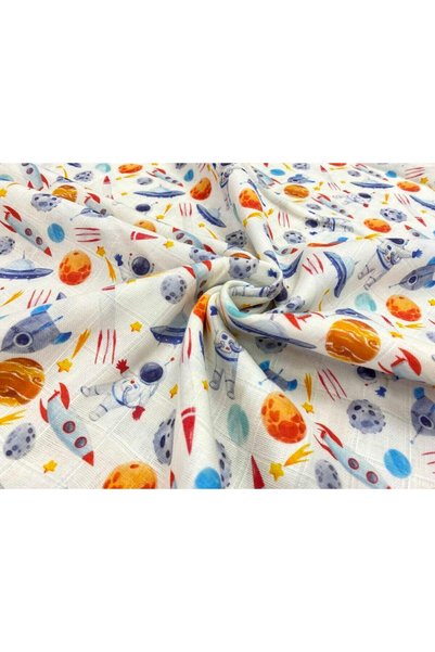 bubb hubb Space Pattern Muslin Coverlet 75•75
