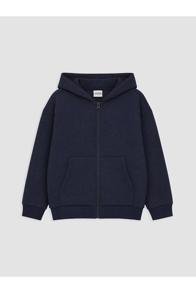 LC Waikiki Navy Blue Hooded Boy's Sweatshirt