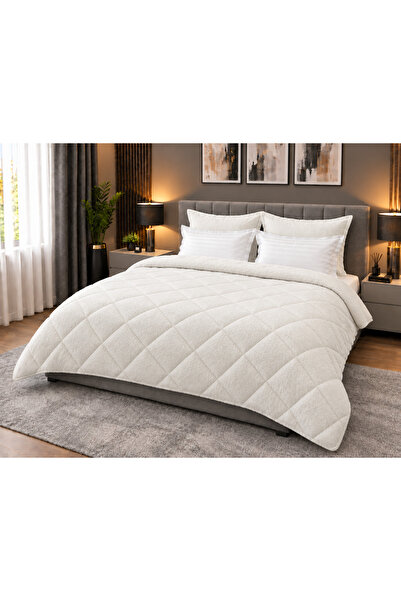 Coneltex Pilota blana iarna "ThermaFur" Coneltex, dimensiuni 180x210 cm, umpl...