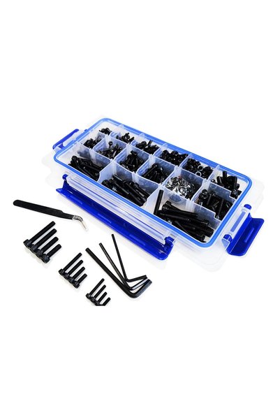 Generic 669 Pieces Hex Head Socket Cap Screws Set, M3 to M5 Sizes, Alloy Stee...
