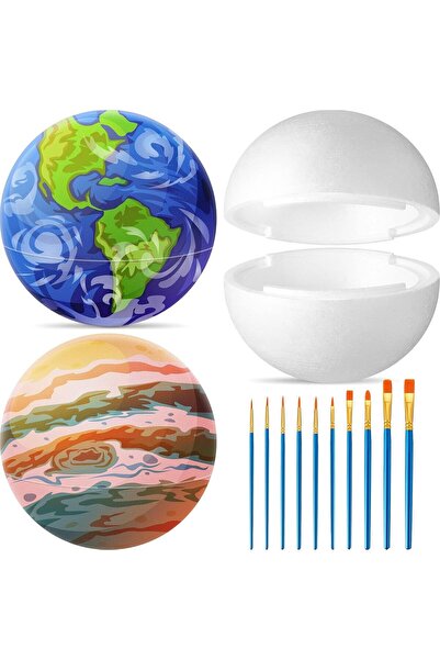 Generic 10 Inch Hollow Half Foam Balls for Crafts(2Pcs) - DIY Gadgets for Cre...