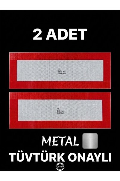opersan Reflector Metal Red White 2 Pieces - Tüvtürk Approved Vehicle Rear Reflector Plate