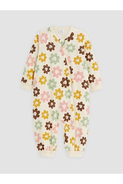 LC Waikiki Beige 1.6 Tog Crew Neck Baby Girl Sleeping Bag