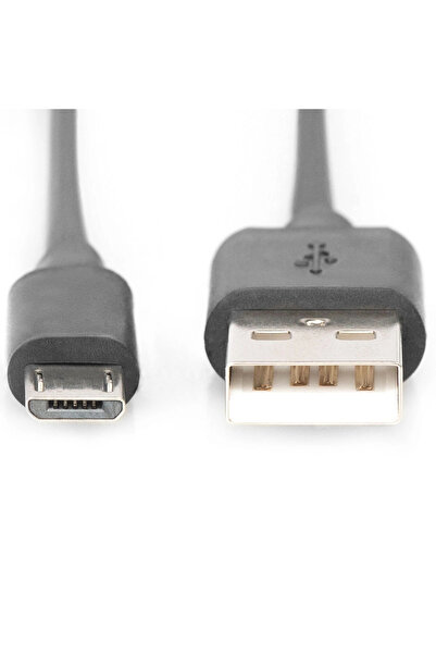 Digitus AK-300110-018-S  1,8 Metre USB 2.0 Bağlantı kablosu Type A – MiCRO B