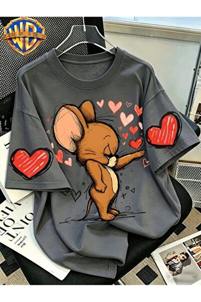 Generic Brand Μπλουζάκι με στάμπα Classic Character Color Line Wind Love Mous...