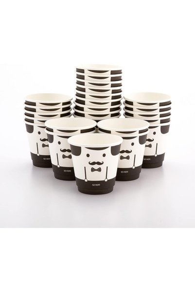 Generic أكواب مشروبات ساخنة بيضاء للاستخدام مرة واحدة سعة 12 أونصة بتصميم جدا...
