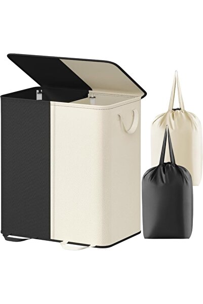 GENERAL Lavivet Double Laundry Hamper with Lid and Removable Laundry Bags, La...