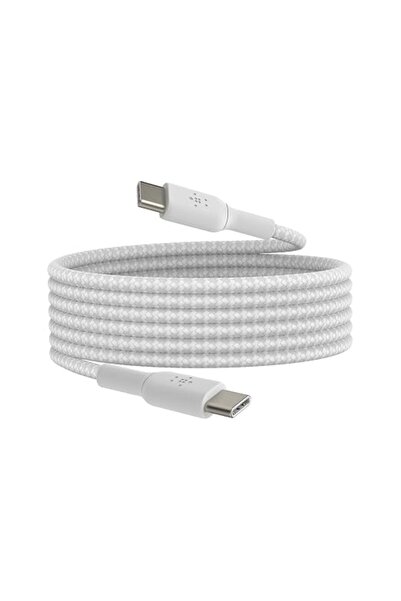 Belkin Limited كابل Belkin للشحن السريع (طوله 0.5 قدم) مضفر من نوع USB-C إلى ...