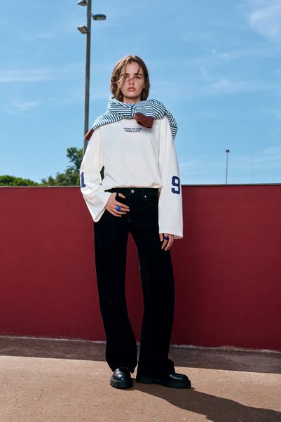 Pull & Bear Kadife düz kesim pantolon