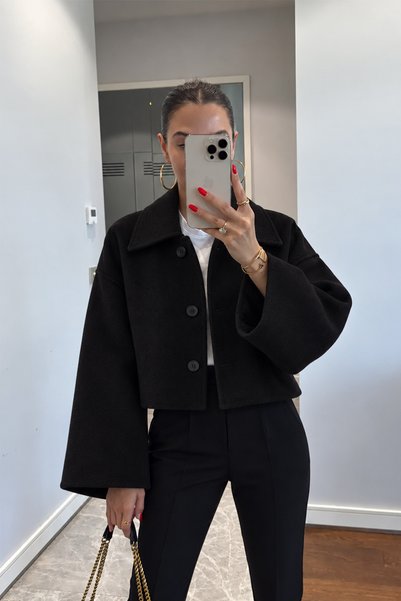 NET OF NOT New Season Short Cut Comfortable Fit Imported Anti-Pilling Cashmere Women's Trench Coat