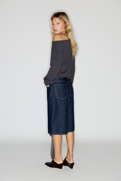 Pull & Bear Asimetrik yaka top
