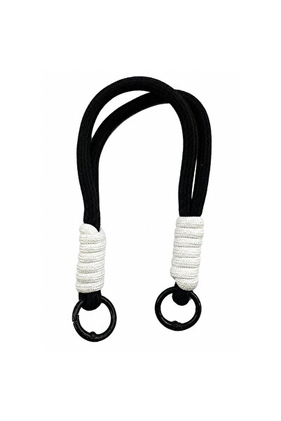 Generic Brand Lemontti Snur de mana pentru telefon Braided, 26cm, Negru / Alb...