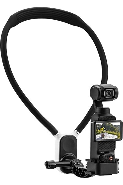 BRDRC حامل رقبة مغناطيسي لـ DJI OSMO Pocket 3، حامل صدر لتصوير POV/Vlog وحامل...