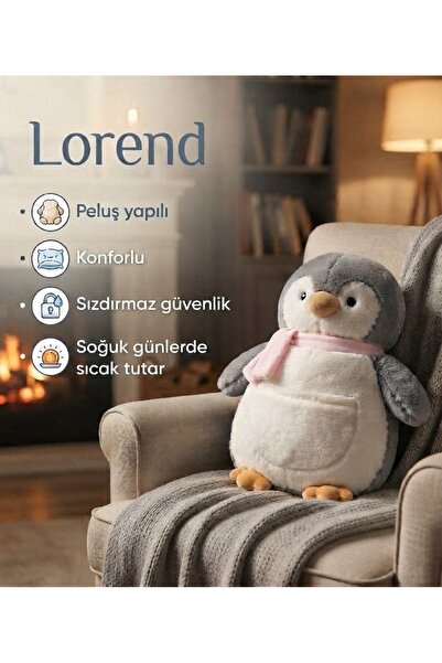Penguen Peluş Yumuşak Sıcak Su Torbası 1Lt Premium