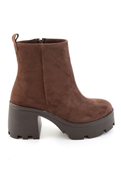 Bambi Kahve Süet Kadın Bot & Bootie K02391085172
