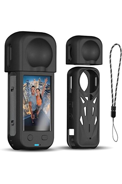 Generic Silicone Cover Case for Insta360 X5, Soft Lens Cap Protector All-Roun...