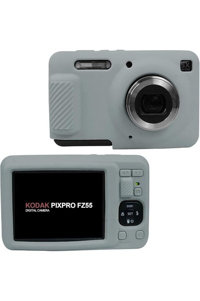 Easy Hood غطاء حماية سيليكون لكاميرا كوداك PIXPRO FZ55، لون بيج