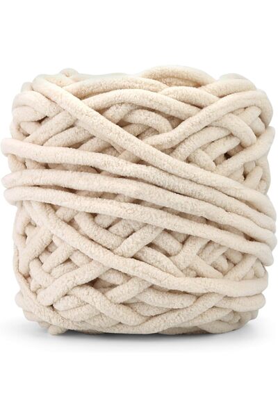 Generic Chunky Chenille Yarn, Soft Thick Fluffy Yarn for Hand Knitting, Plush...