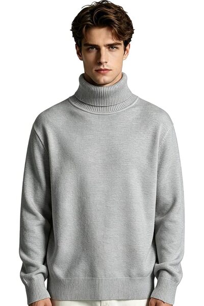 GENERAL Men's Pullover Sweaters Turtle Neck Sweater Tops ملابس Long Sleeve Wi...