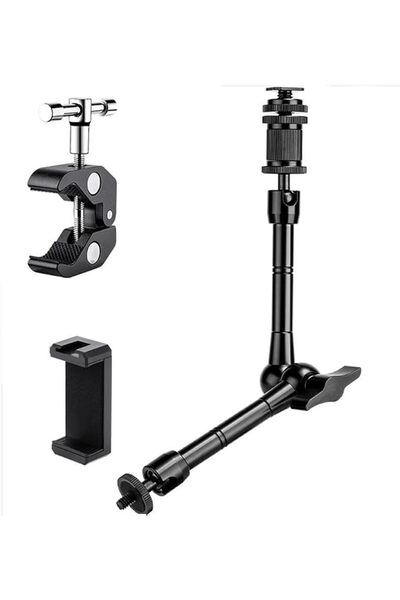 GENERAL 28cm Adjustable Magic Arm with 1/4" Screw – Heavy-Duty Arm for DSLR C...