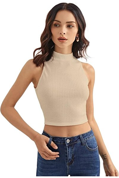 GENERAL Shasmi Women's & Girls' Solid Ribbed Round Neck Collarless Sleeveless...