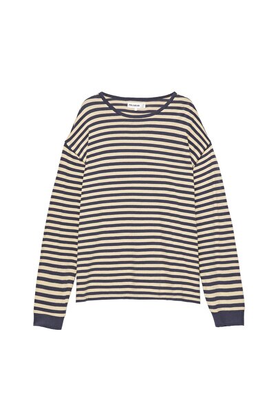 Pull & Bear Çizgili uzun kollu Tişört