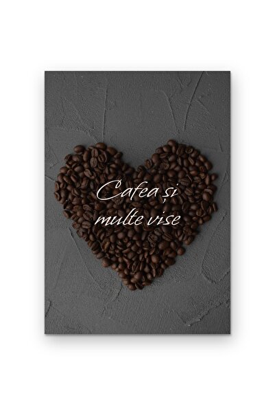 OEM Poster Carton 250g A4 Cafea si multe vise, Decor perete inspirat, A4