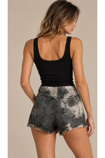 ALEXANDERGARDI Yırtık Detaylı Eskitme Denim Şort