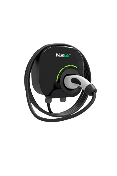 WiseCar WTL Yapay Zeka Destekli Akıllı Elektrikli Araç Şarj Cihazı 22 kW - Siyah Kartsız 8 Metre